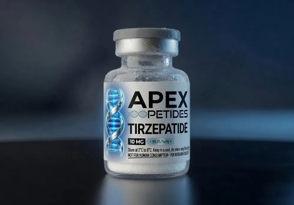 Apex Peptides Tirzepatide 10mg research vial