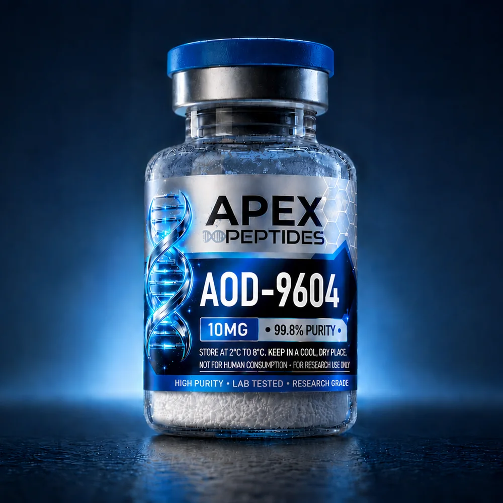 Apex Peptides AOD-9604 10mg research vial