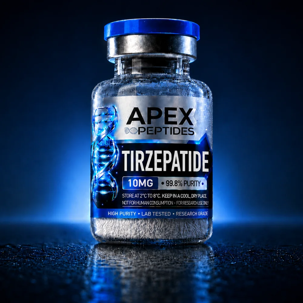 Apex Peptides Tirzepatide 10mg research vial